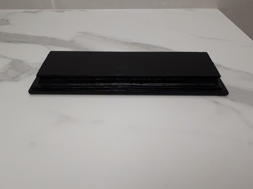 Socle bois peint noir - bois,