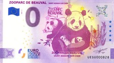 41 BEAUVAL Pandas et les jumelles, 2021, Billet Euro Souvenir