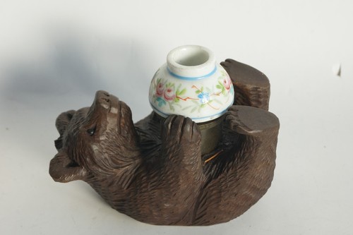 Ancien ours encrier - ancien,