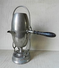 Cafetière Ancienne à la Russe 1930 * Laiton Argenté * Unis France LC Ancre Ailée
