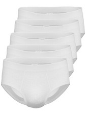 Lot de 5 Slips Homme Côte Double Ammann 26752 M-2XL Blanc