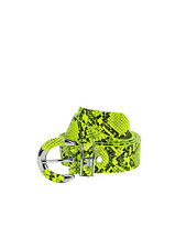 Ceinture Python Avec Boucle Jaune -