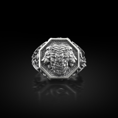 Bague chevalière homme - , en