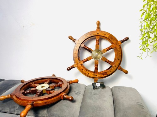 Ancien volant bateau bois - ancien, en