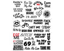 33 BDSM Temporary Tattoos