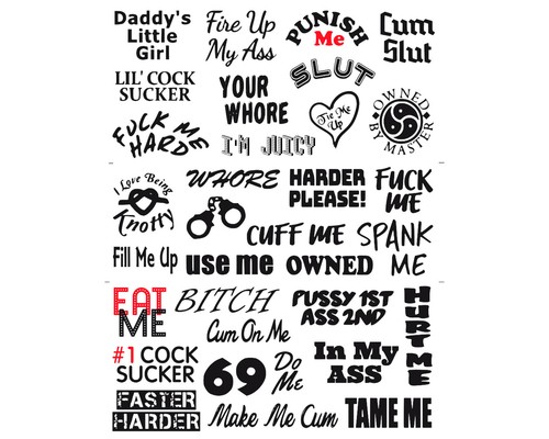 Bdsm temporary tattoos - bdsm,