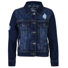 Enfants Garçons Denim Bleu Foncé Vestes Créateur Jean Déchiré Mode Manteau Âge