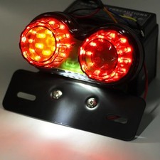 Feu Stop LED Arrière Moto Double Clignotant Tourne Signal Ampoule Freinage