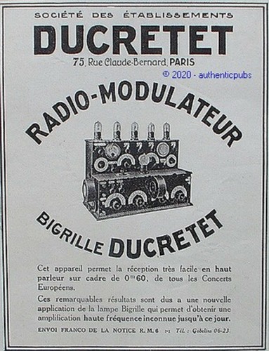 Publicite ducretet radio - publicite,