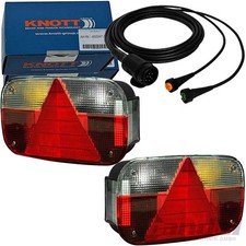 2x KNOTT Feu Arrière Multipoint 3 Remorque 4-Meter Kabel-Satz 13-Pol