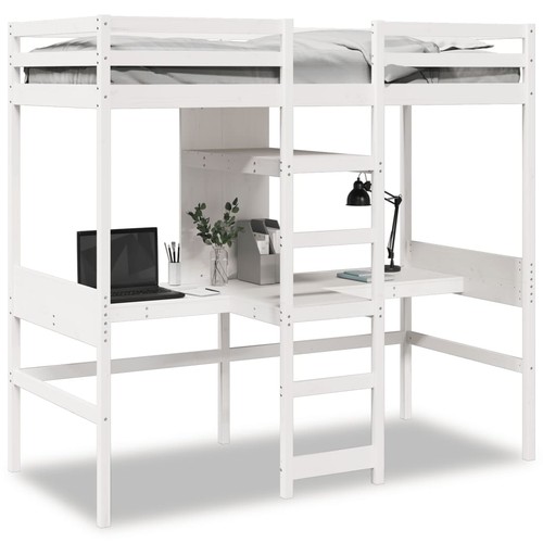 Lit mezzanine avec bureau - bureau, et