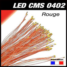 C144R# LED CMS pré-câblé 0402 rouge fil émaillé 5 à 20 pcs  - red prewired LED