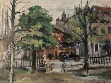 Belle Peinture Signée Corneille ? Huile Toile Ville SETE ? 1950 A Identifier Art