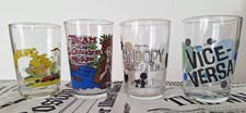 Lot  4 VERRES A  MOUTARDE  AMORA   Marsupilami Taram   Snoopy Vice Versa