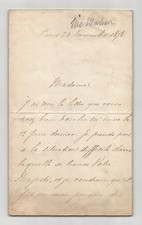 Maréchale Élisabeth de Mac Mahon - Lettre autographe signée - 3 pages - 1878