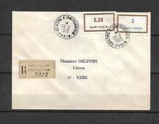 05 (RARE)  Enveloppe de centre de formation + timbres fictifs  Année 1970