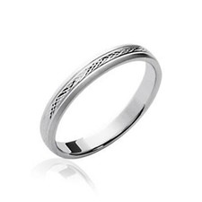 Bague alliance Femme 3mm en Argent 925 rhodié - Neuve - Taille 50 disponible