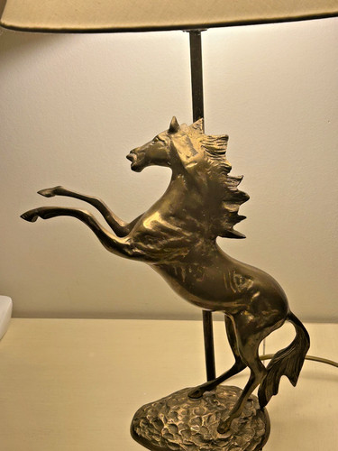 Pied lampe table cheval