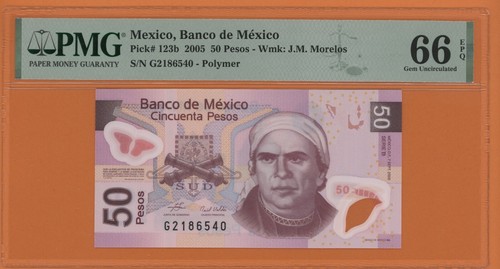 Mexico pesos 2005 polymer - 50,
