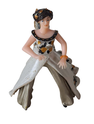 Figurine elfe cavalière noire - cavalière,