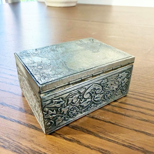 Antique jewelry box silver - antique,