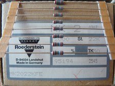 Vishay Roederstein MK2 - résistance couche métal 22K 0,6W 1% 50ppm - 10pcs