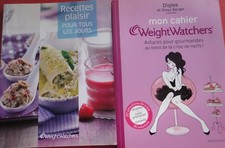 LOT 2 LIVRE CUISINE RECETTES WEIGHT WATCHERS PLAISIR TOUS LES JOURS CAHIER ASTUC