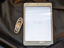Apple IPAD Mini 1 A1432 16GB Wi-Fi 2.4m Argent Blanc 531LL/A Reset Fonctionnant