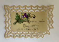 ANCIENNE CARTE DE VOEUX PEINTE