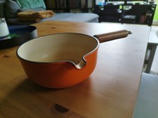 CASSEROLE FONTE ÉMAILLÉE ORANGE LE CREUSET "N°20 " BEC VERSEUR 