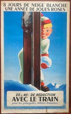 Affiche SNCF 8 Jours de neige