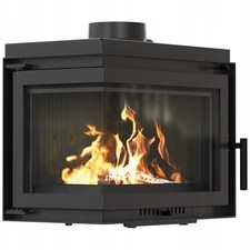 CHEMINÉE D'ANGLE EN FONTE ILDNORD BERGEN GAUCHE 8 kW Ø 180 BImSchV 2 EEK A+