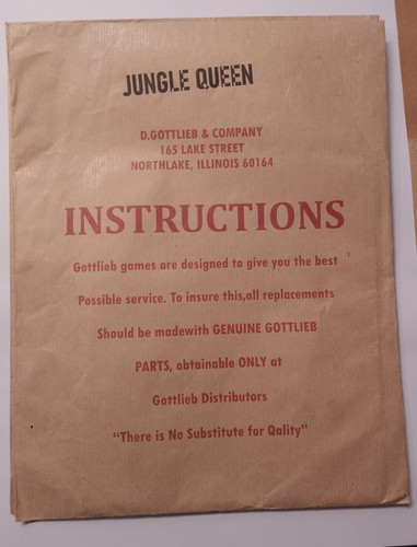 Flipper jungle queen schéma - jungle,