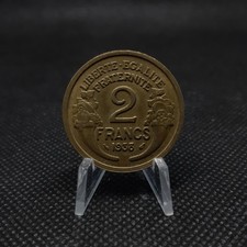 2 francs France 1938 - Morlon en Cupro-aluminium, TTB+,  sous pochette