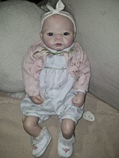 ?Poupée Reborn  Nouveau Né Bébé Fille Prénomée AMBRE  Réaliste  50cm TBE