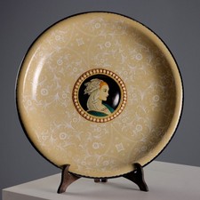 Assiette Vintage Céramique Molaroni Pesaro Italie du XXe Siècle Originale