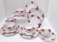 LIMOGES - THE/CAFE, Assiettes, Soucoupes, Tasses, Porcelaine LIMOUSINE 16 pièces