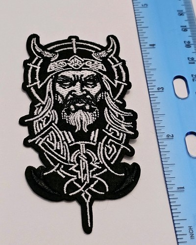 Norse viking horns p158 patch - viking,