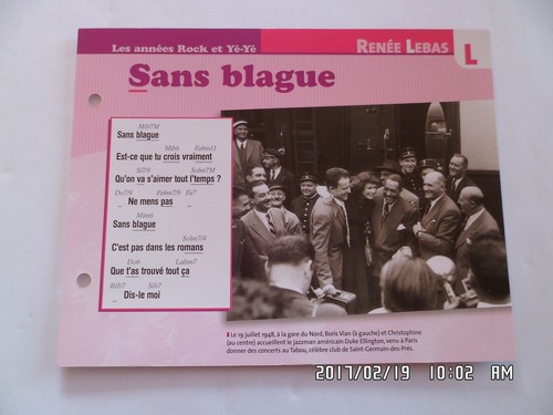 Carte fiche plaisir chanter - fiche, de