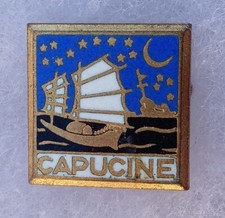 Insigne boutonnière Marine Dragueur CAPUCINE Indochine Original émail réduction