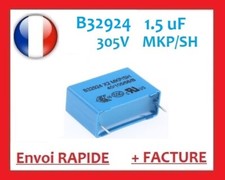 Condensateur 1.5µF 1.5uF 1.5MF 300v 305v X2 MKP SH B32924 10% tolérance EPCOS