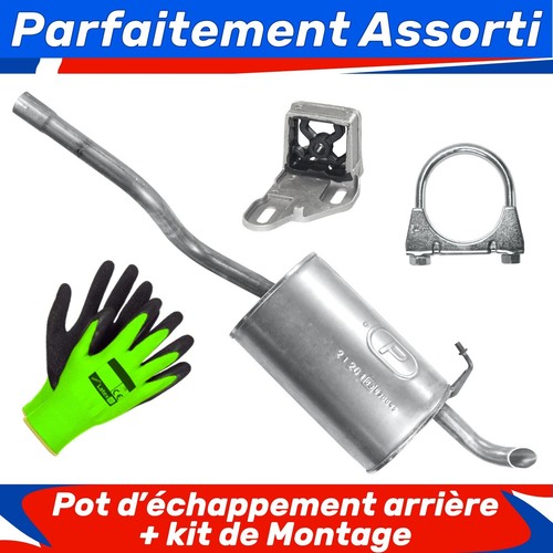 Pot échappement arrière - pot,