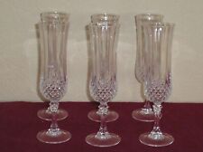 Lot de 6 verre flute a champagne CRISTAL D'ARQUES modèle Longchamp / TBE !!!