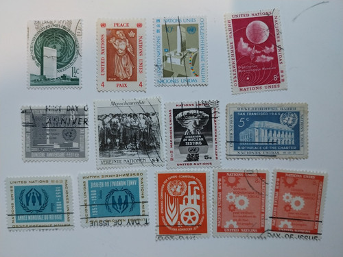 Timbres nations unies lot - timbres,