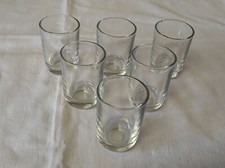 6 Verrines en verres de 4 cm de diamètre par 6,5 cm de haut 