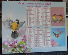 Calendrier des postes 2020