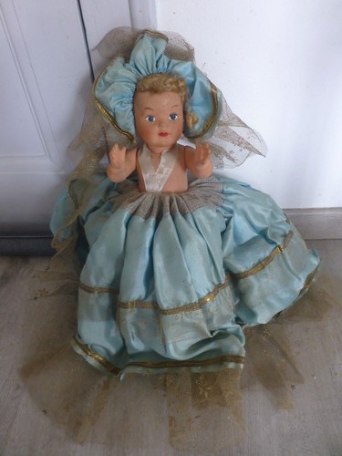 Ancienne poupee grande robe - poupee,