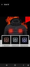  Manteau Chauffant Homme USB à Capuche, Gilet 11 Zones de Chauffes Sans Batterie