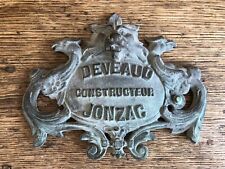Ancienne plaque en bronze de