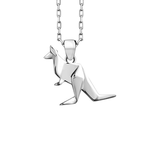 Origami kangourou argent - origami, en